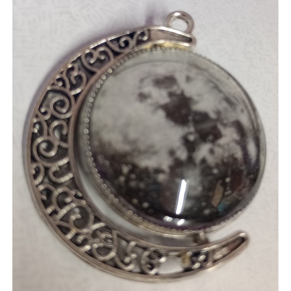 Halloween Witchcraft  2 Sided Moon Fidget Pendant -Jack O' Lantern/Moon‎ - Picture 2 of 2